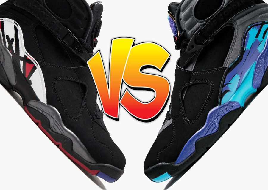 Air Jordan 8 Playoffs vs Air Jordan 8 Aqua Comparison