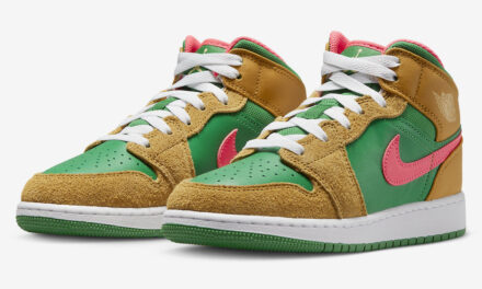 Air Jordan 1 Mid GS Wheat Green Pink DX4365-700 Release Date