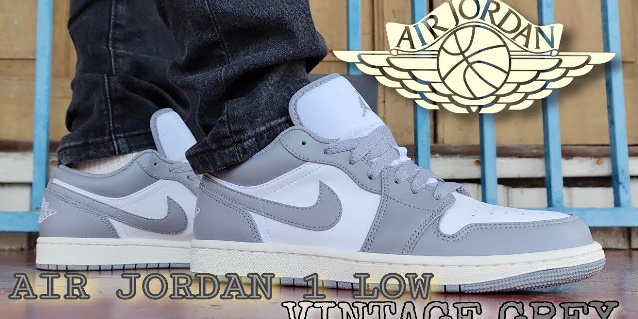 Air Jordan 1 Low " Vintage Grey " Unboxing and On