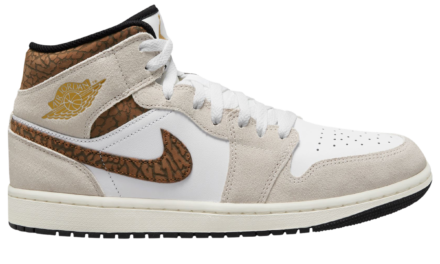 Air Jordan 1 Mid SE Brown Elephant Print DZ4129-102 Release