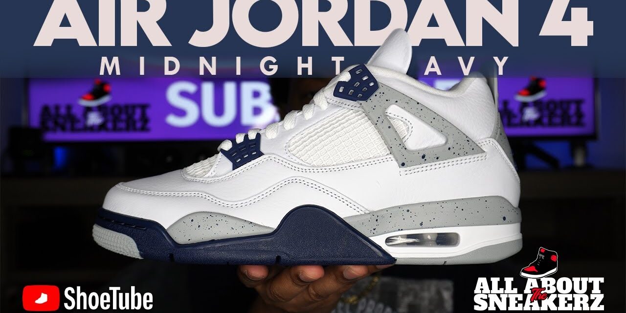 AIR JORDAN 4 'MIDNIGHT NAVY' UNBOXING & REVIEW!!