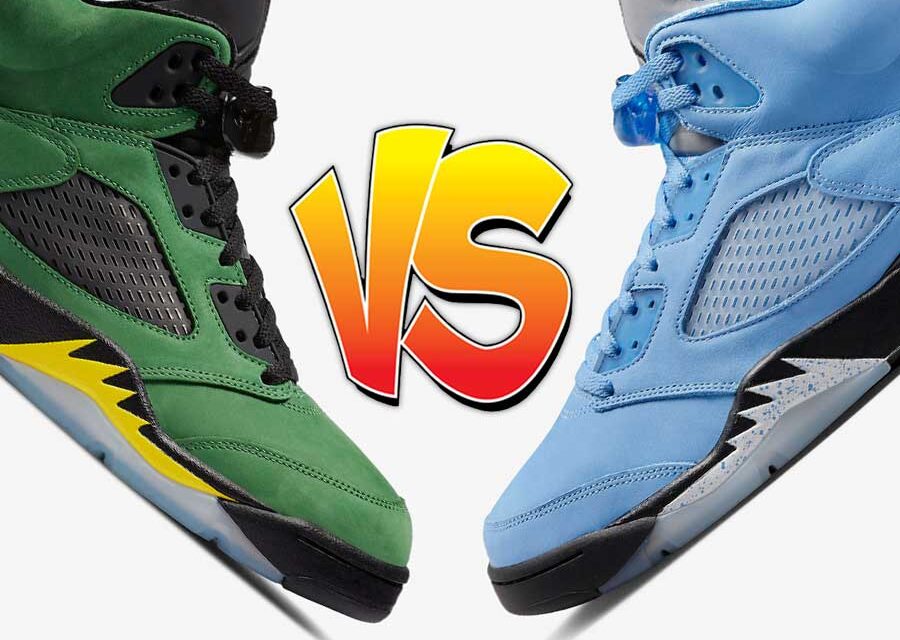 Better Air Jordan 5: “Oregon” or “UNC”