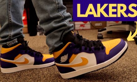 Jordan 1 Mid Lakers Unboxing + On Feet!