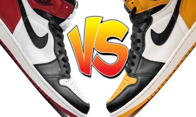 Air Jordan 1 Black Toe / Yellow Toe Comparison