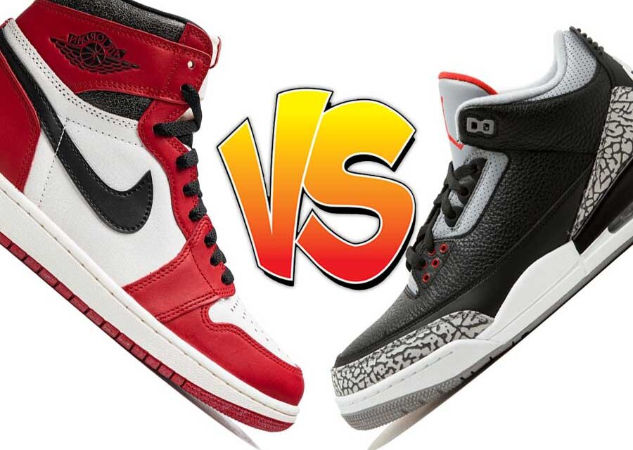 Air Jordan 1 Lost and Found vs Air Jordan 3 Black Cement