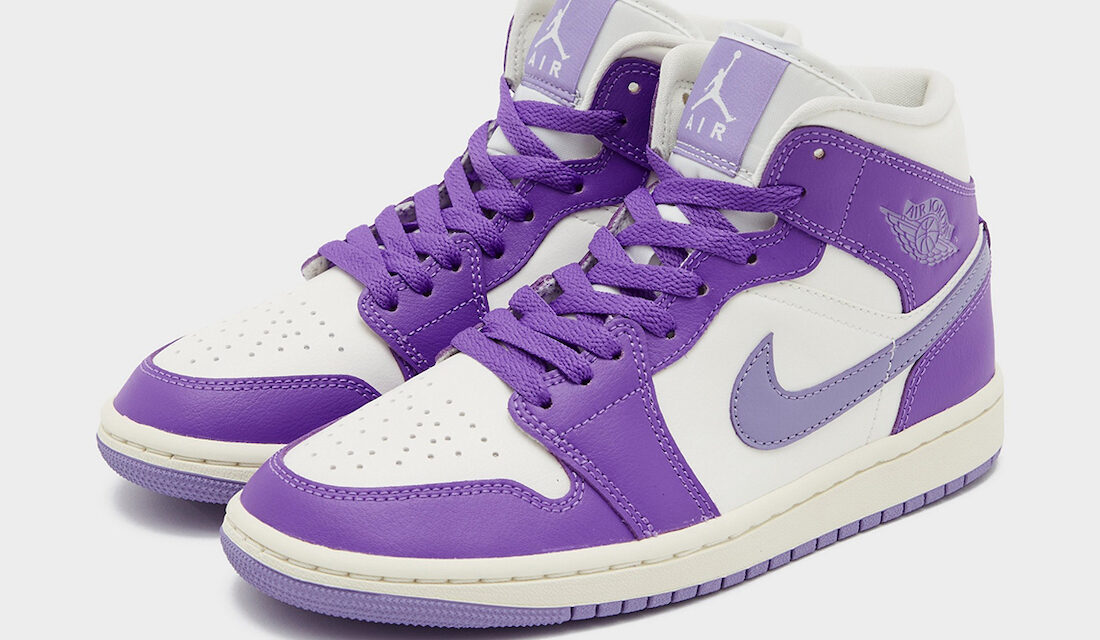 Air Jordan 1 Mid Purple Sail Release Date