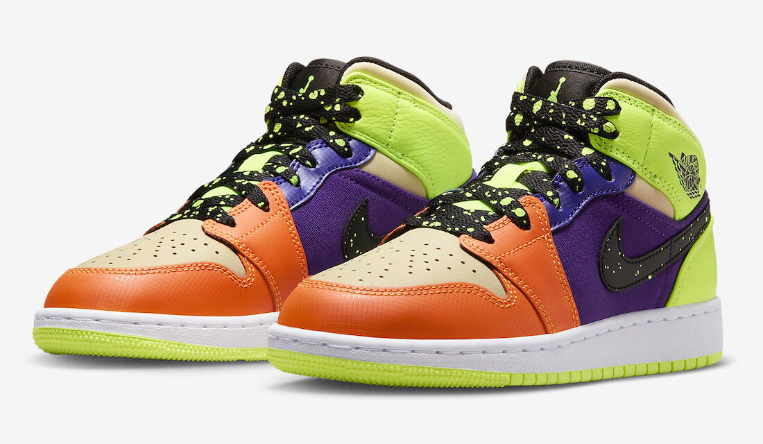 Air Jordan 1 Mid GS Volt Vivid Orange FD8795-700