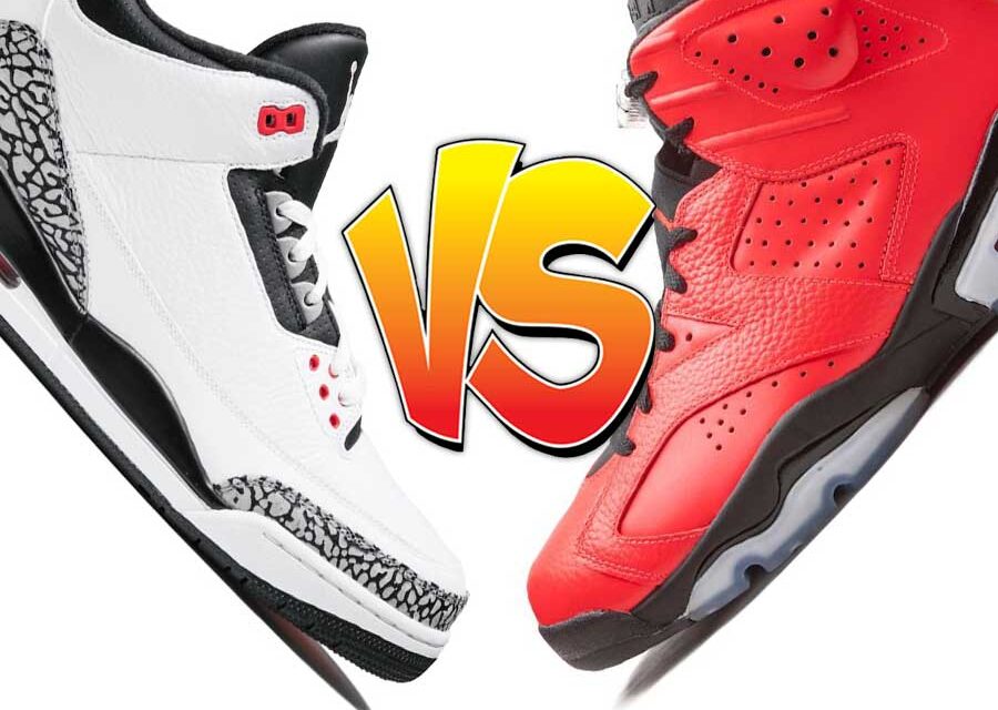 Air Jordan 3 Infrared 23 vs. Air Jordan 6 Infrared 23