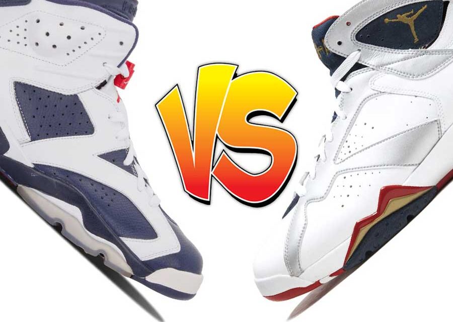 Air Jordan 6 Olympic vs Air Jordan 7 Olympic Comparison