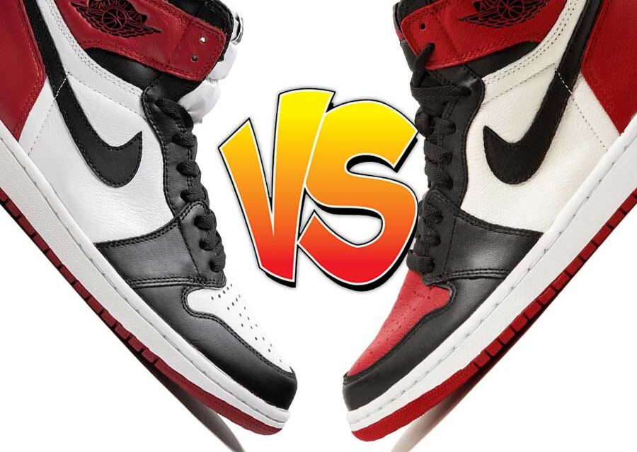 Air Jordan 1 Black Toe vs Air Jordan 1 Bred Toe Comparison