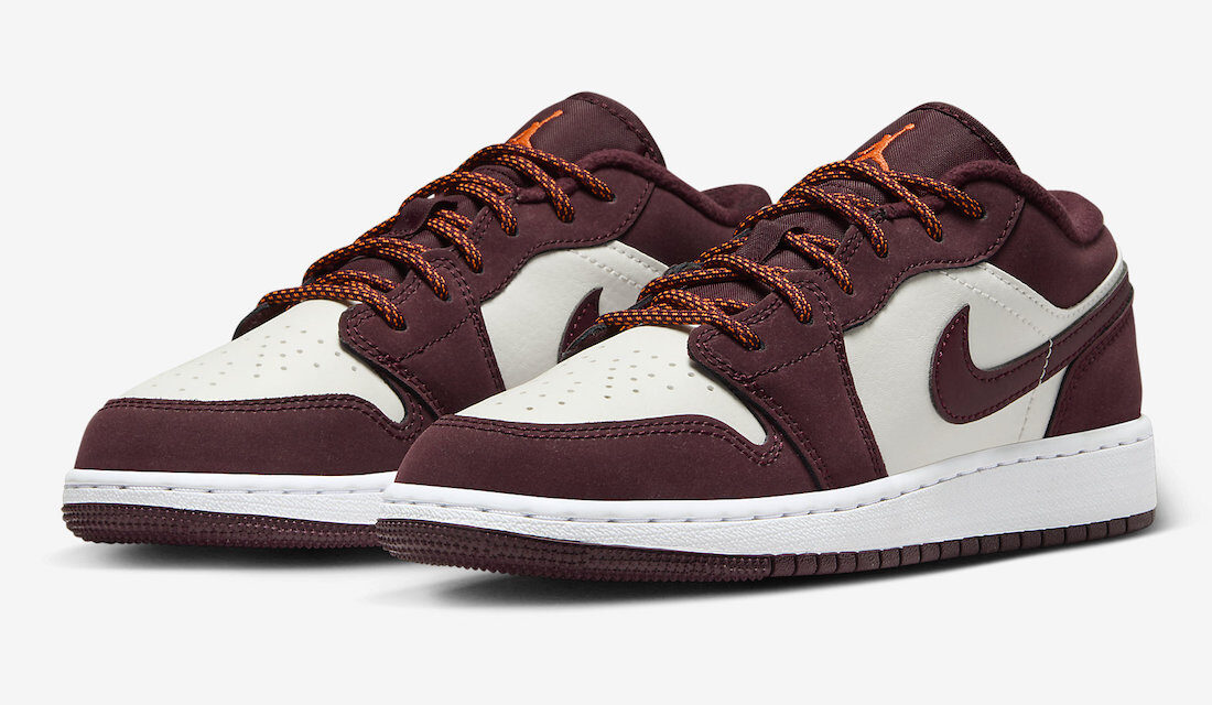 Air Jordan 1 Low GS Night Maroon 553560-068