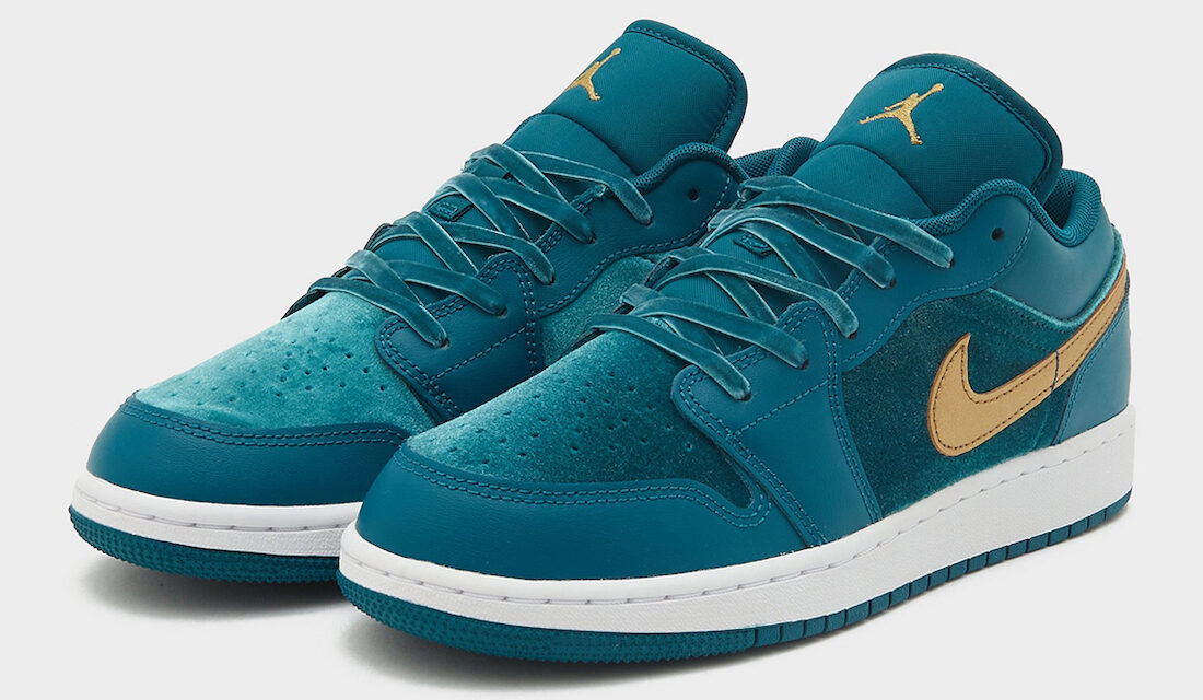 Air Jordan 1 Low GS Velvet Geode Teal FB9896-300