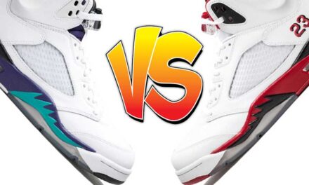 Air Jordan 5 Grape vs Air Jordan 5 Fire Red Comparison