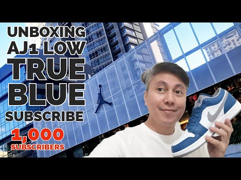 AIR JORDAN 1 LOW “TRUE BLUE” UNBOXING | 1,000