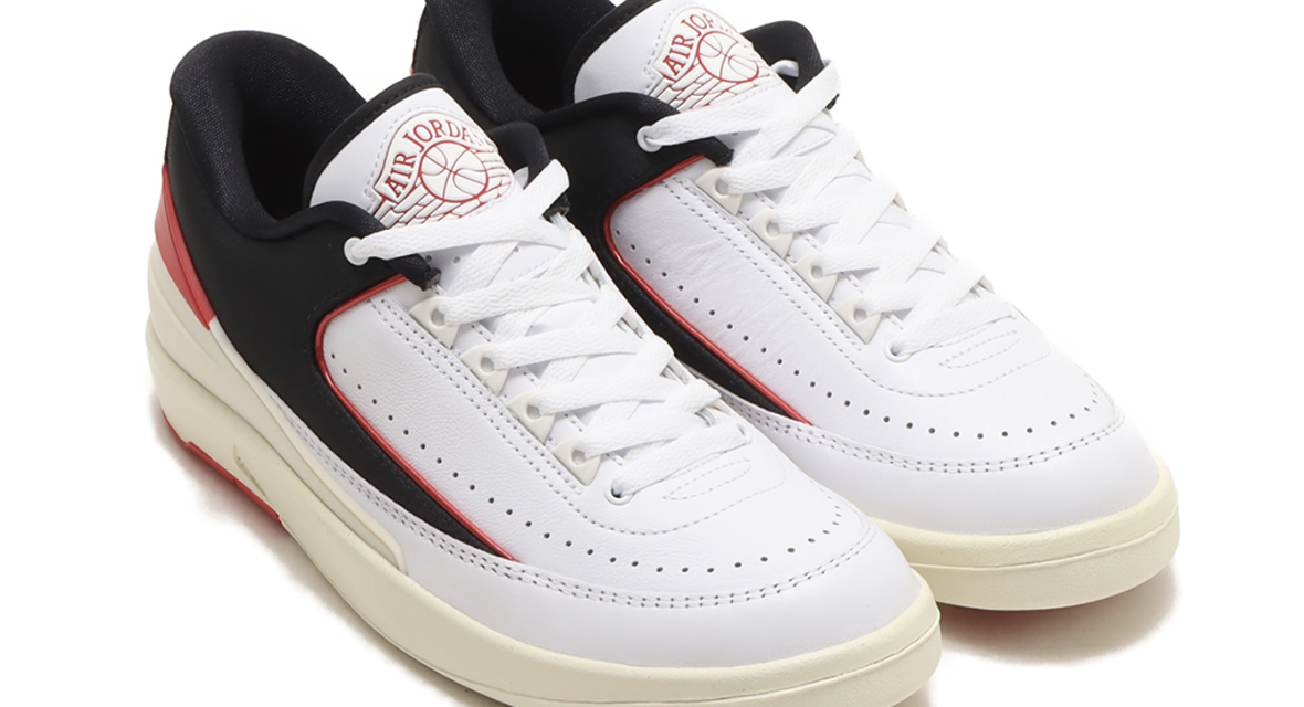 Air Jordan 2 Low White University Red Black FD4849-106