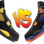 Air Jordan 4 Thunder vs Air Jordan 4 Cavs Comparison