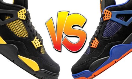 Air Jordan 4 Thunder vs Air Jordan 4 Cavs Comparison