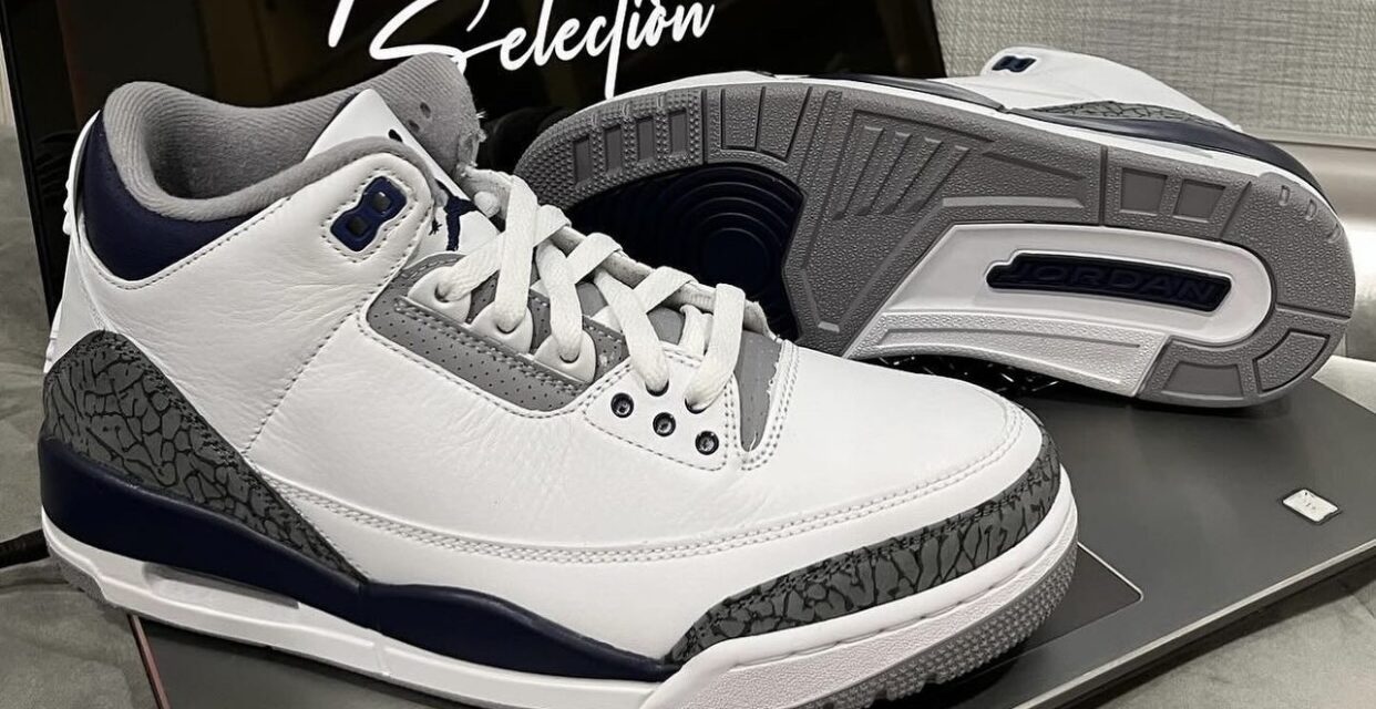 Air Jordan 3 White Midnight Navy CT8532-140