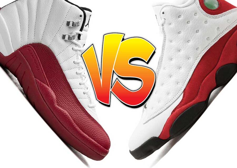 Air Jordan 12 Cherry vs Air Jordan 13 Cherry Comparison