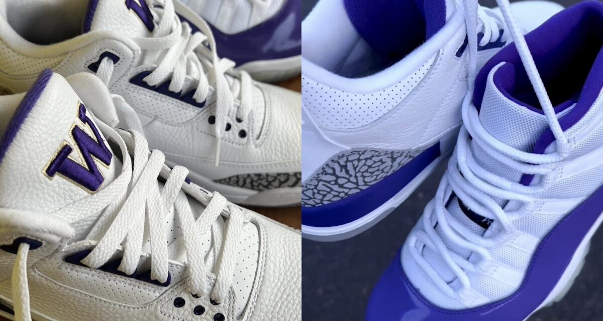 Air Jordan 3 and Air Jordan 11 Washington Huskies PE