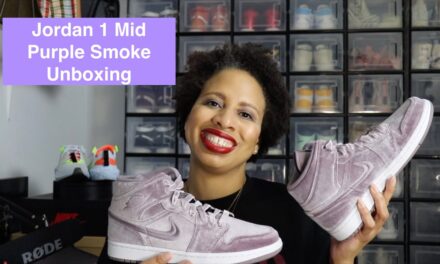 Jordan 1 Mid Purple Smoke Unboxing | Sneakers and Handbags