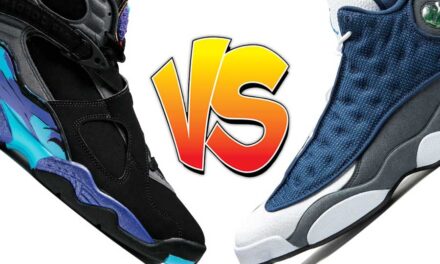 Air Jordan 8 Aqua vs. Air Jordan 13 Flint Comparison