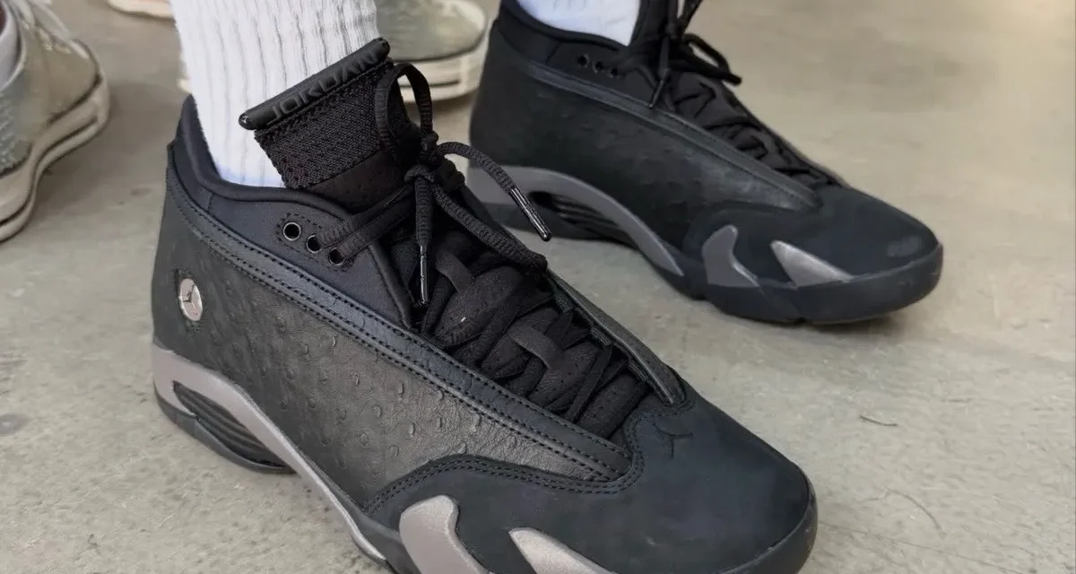 Air Jordan 14 Low “Black Ostrich” Release Date IZ3884-001