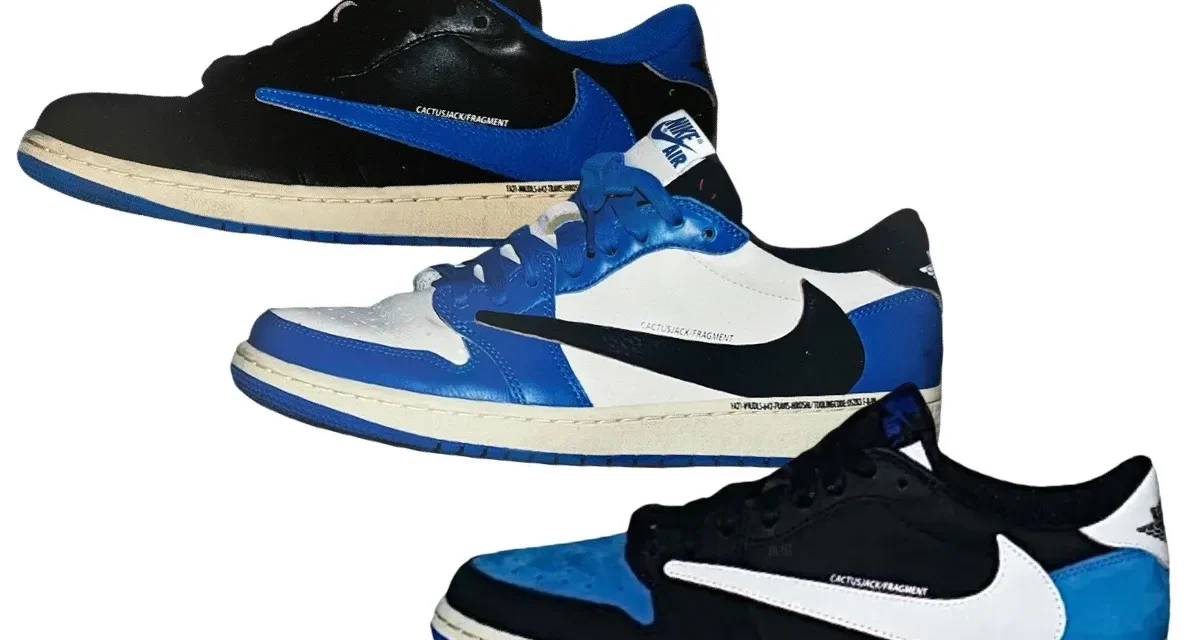 Travis Scott Fragment Air Jordan 1 Low Looksee Sample